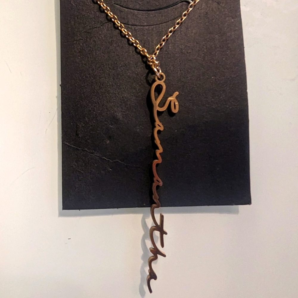 Customization Necklace "Gold Overlay" New